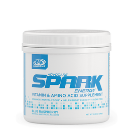 AdvoCare Spark Vitamin and Amino Acid Energy Drink Powder Mix Supplement, Blue Raspberry Flavor, 10.5 oz