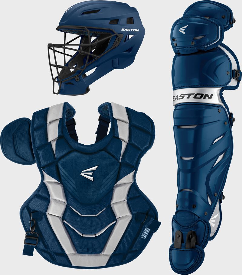 Easton Elite X Catcher's Box Set - Adult Navy colorway