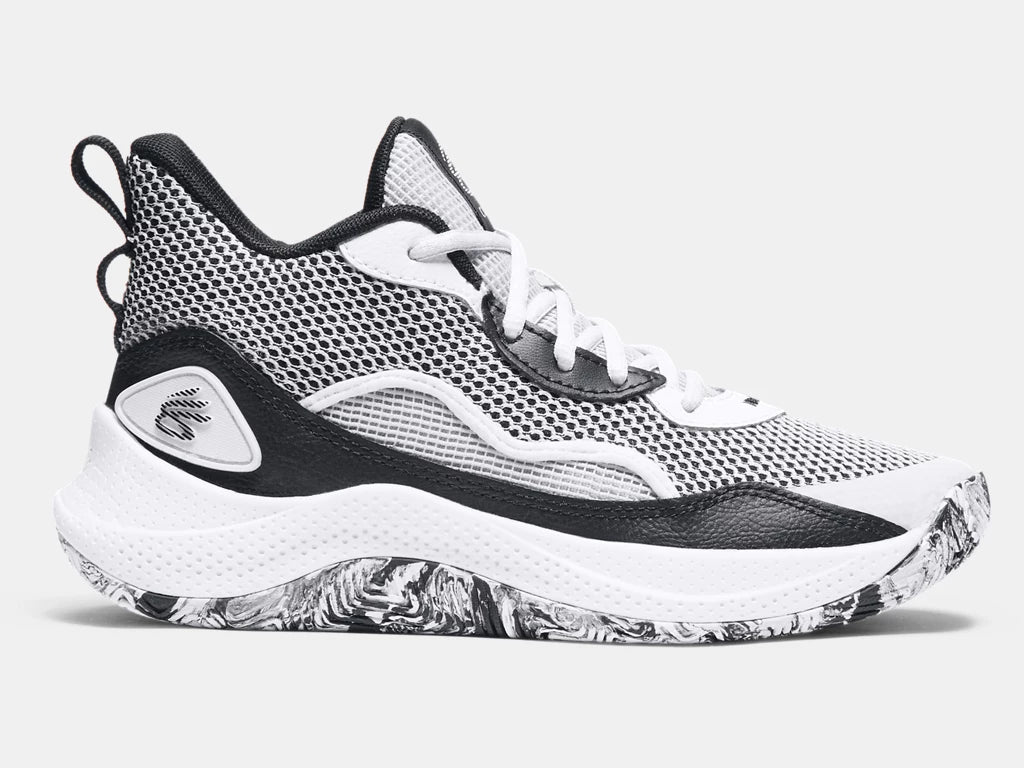 Curry 3Z 24 Youth Basketball Shoe White/Black