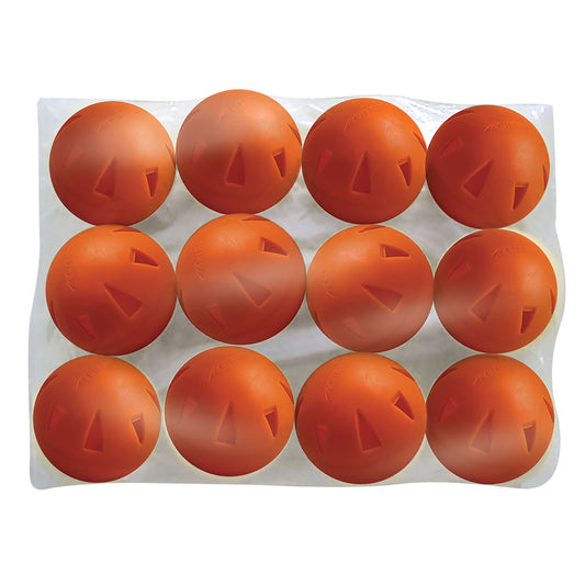 WHIFFLE BASEBALL DOZEN ORANGE HEAVY DUTY