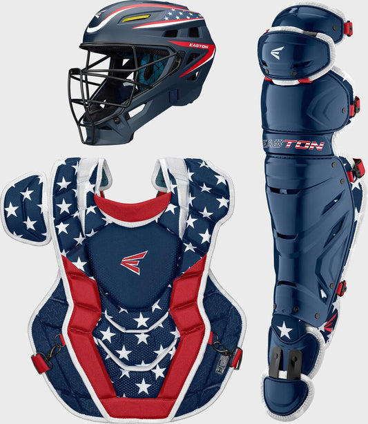 Easton Elite X Catcher's Box Set - Adult USA colorway
