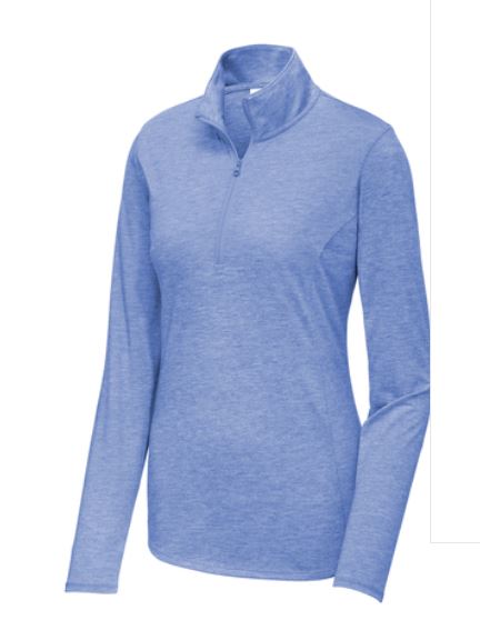 Sport-Tek  Ladies Posicharge  Tri-Blend Wicking 1/4-Zip Pullover