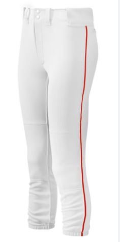 SOFTBALL PANT BELTED PIPED LADIES