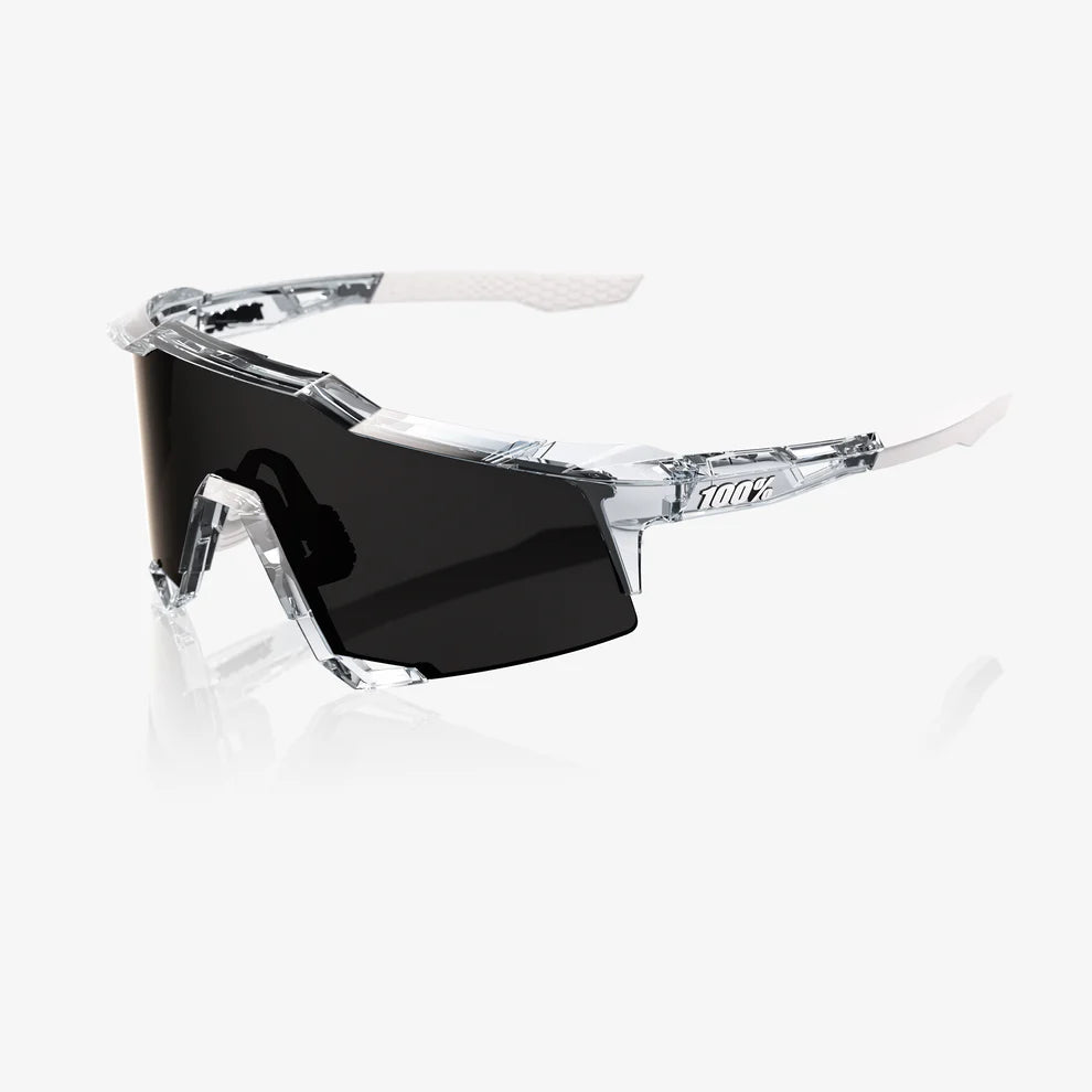 100% Speedcraft Polished Translucent Clear Sunglasses - Black 100% Speedcraft Polished Translucent Clear Sunglasses - Black