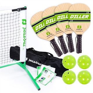 Pickleball Set W/Net, Paddles & Balls