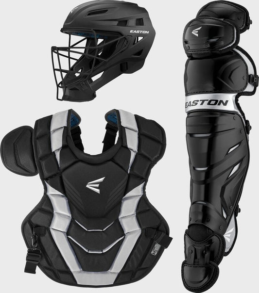 EASTON ELITE X CATCHERS BOX SET ADULT BLK/SIL