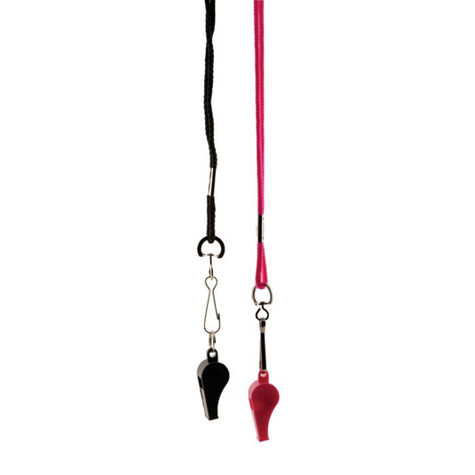 COMBO PLASTIC WHISTLE/LANYARD PINK